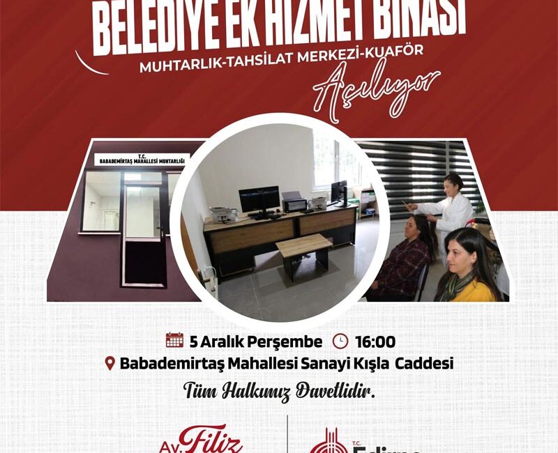 Edirne Belediyesi, mahalle sakinlerinin